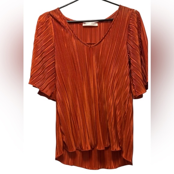 Women's Rust Top with flutter sleeves Sz M - Picture 11 of 11